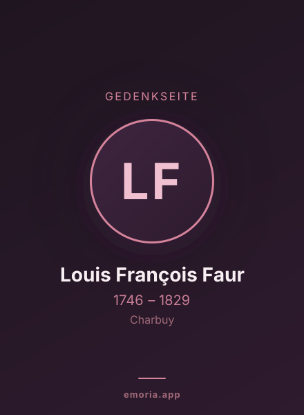 Gedenkportrait von Louis François Faur