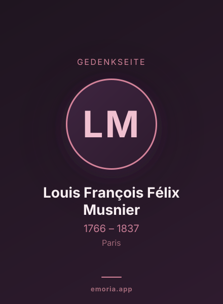Gedenkportrait von Louis François Félix Musnier