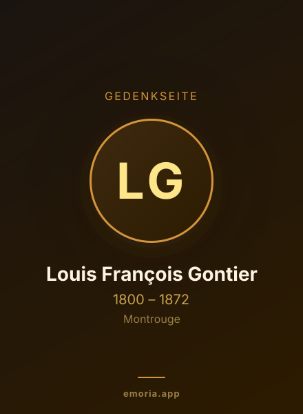 Gedenkportrait von Louis François Gontier
