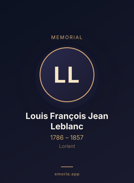 Memorial portrait of Louis François Jean Leblanc