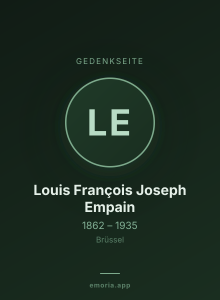 Gedenkportrait von Louis François Joseph Empain