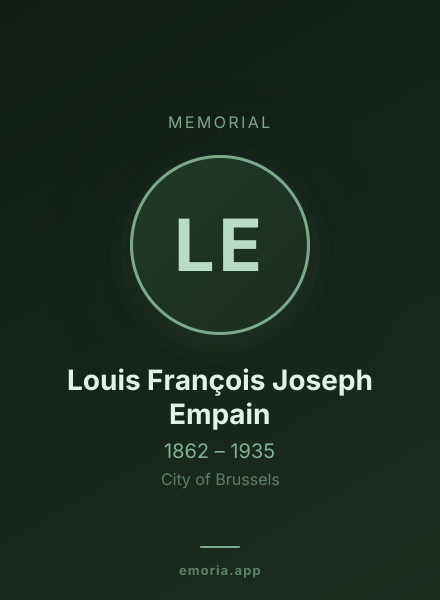 Memorial portrait of Louis François Joseph Empain