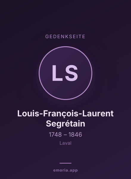 Gedenkportrait von Louis-François-Laurent Segrétain
