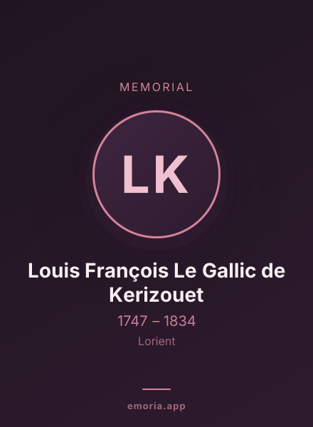 Memorial portrait of Louis François Le Gallic de Kerizouet