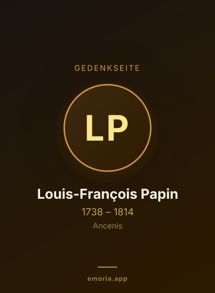 Gedenkportrait von Louis-François Papin