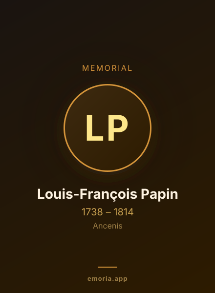 Memorial portrait of Louis-François Papin