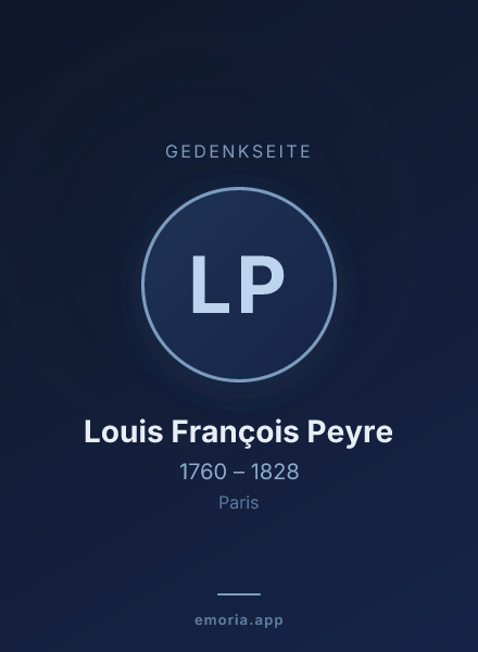 Gedenkportrait von Louis François Peyre