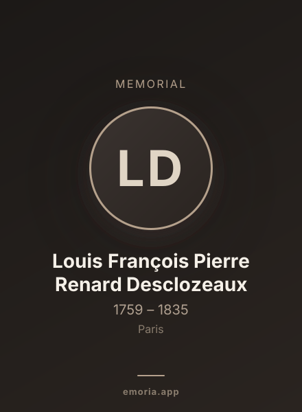 Memorial portrait of Louis François Pierre Renard Desclozeaux