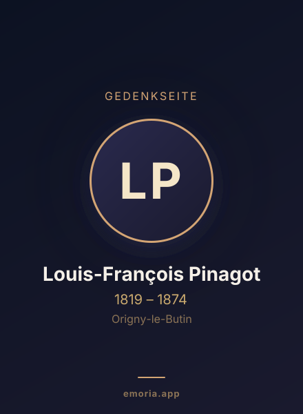 Gedenkportrait von Louis-François Pinagot