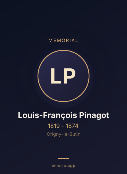 Memorial portrait of Louis-François Pinagot