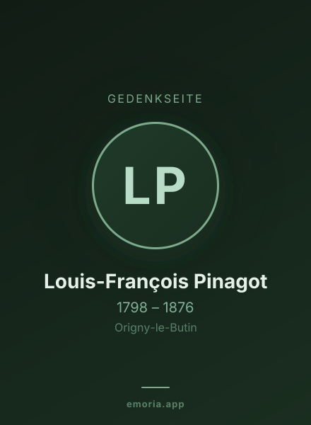 Gedenkportrait von Louis-François Pinagot