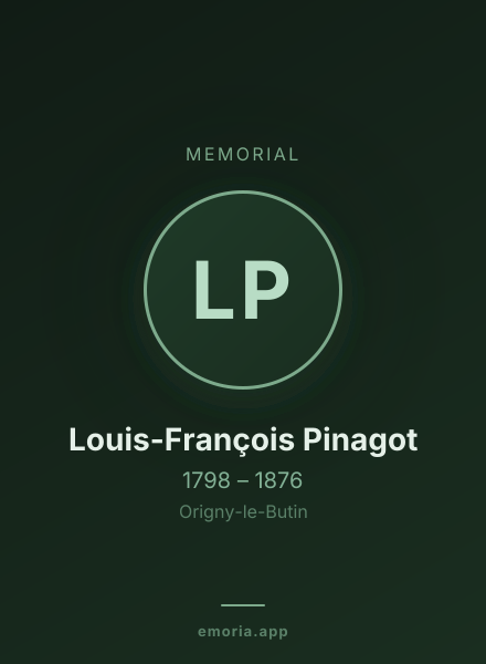 Memorial portrait of Louis-François Pinagot