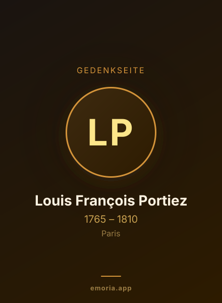 Gedenkportrait von Louis François Portiez