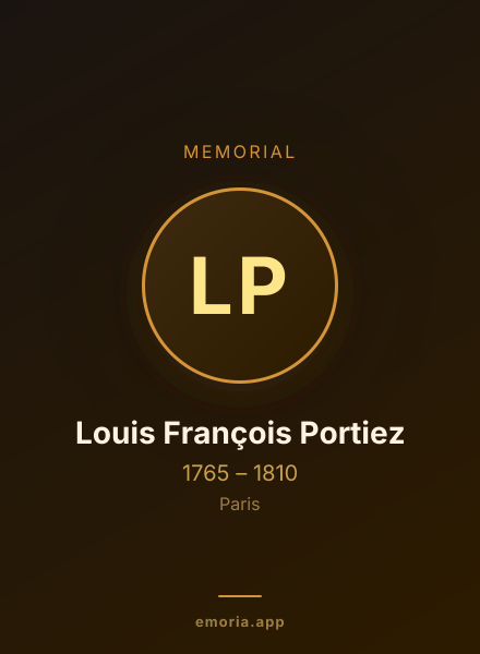 Memorial portrait of Louis François Portiez