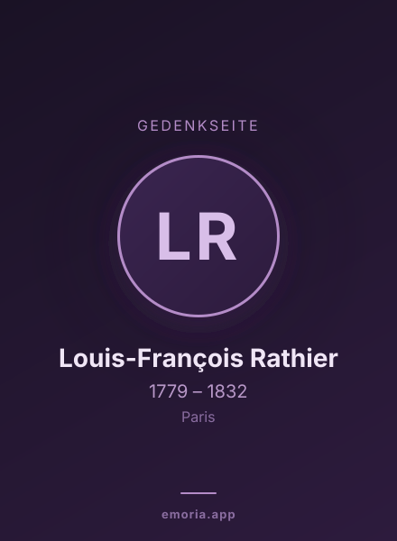 Gedenkportrait von Louis-François Rathier