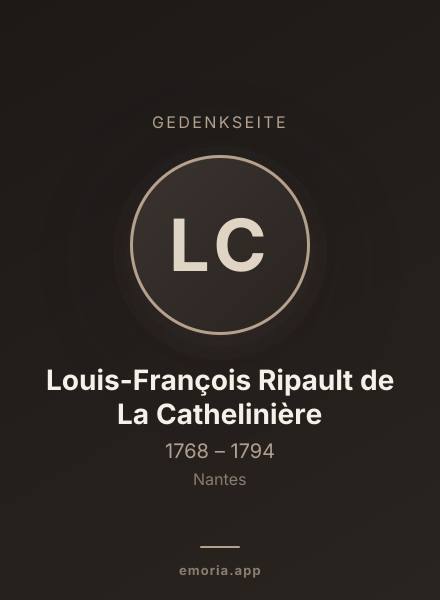 Gedenkportrait von Louis-François Ripault de La Cathelinière