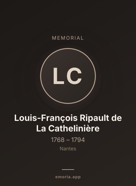 Memorial portrait of Louis-François Ripault de La Cathelinière