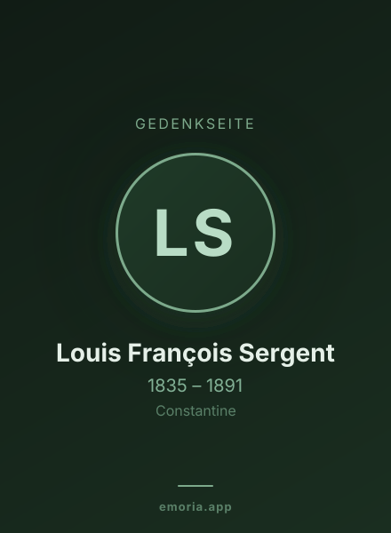 Gedenkportrait von Louis François Sergent