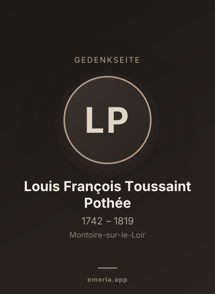Gedenkportrait von Louis François Toussaint Pothée