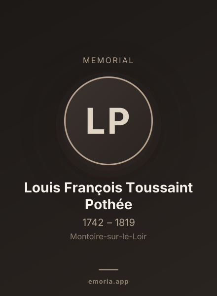 Memorial portrait of Louis François Toussaint Pothée