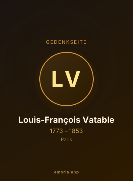 Gedenkportrait von Louis-François Vatable