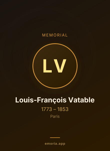 Memorial portrait of Louis-François Vatable