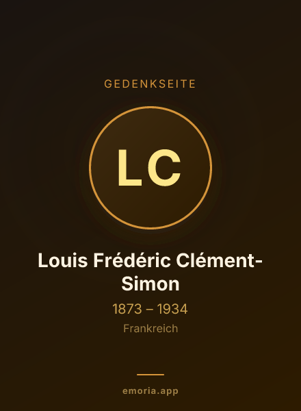 Gedenkportrait von Louis Frédéric Clément-Simon
