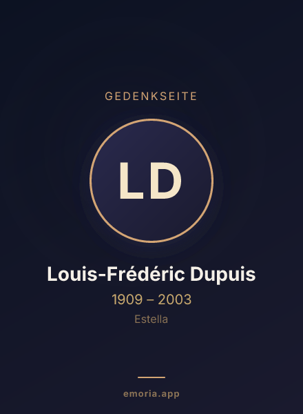 Gedenkportrait von Louis-Frédéric Dupuis