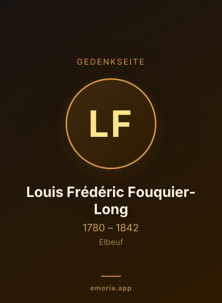 Gedenkportrait von Louis Frédéric Fouquier-Long