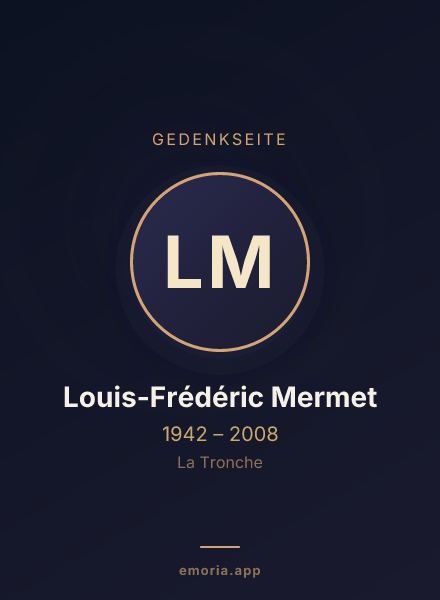 Gedenkportrait von Louis-Frédéric Mermet