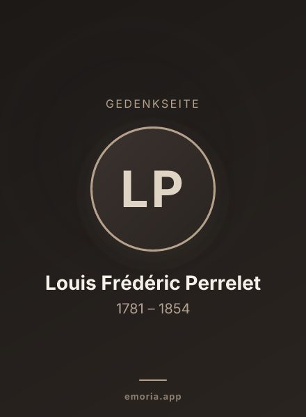 Gedenkportrait von Louis Frédéric Perrelet