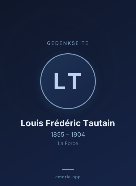 Gedenkportrait von Louis Frédéric Tautain
