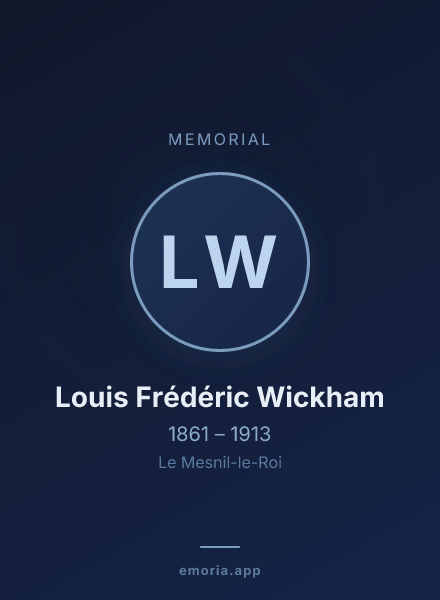 Memorial portrait of Louis Frédéric Wickham