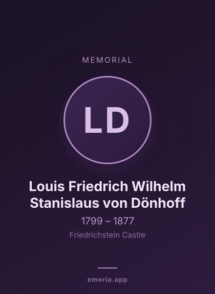 Memorial portrait of Louis Friedrich Wilhelm Stanislaus von Dönhoff