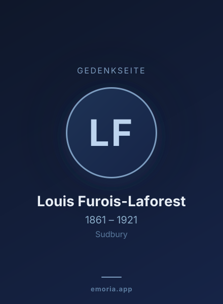 Gedenkportrait von Louis Furois-Laforest