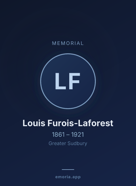 Memorial portrait of Louis Furois-Laforest
