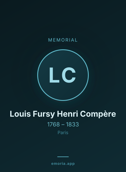 Memorial portrait of Louis Fursy Henri Compère