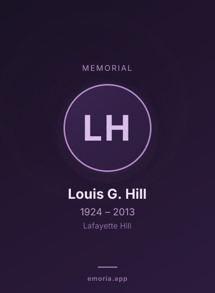 Memorial portrait of Louis G. Hill