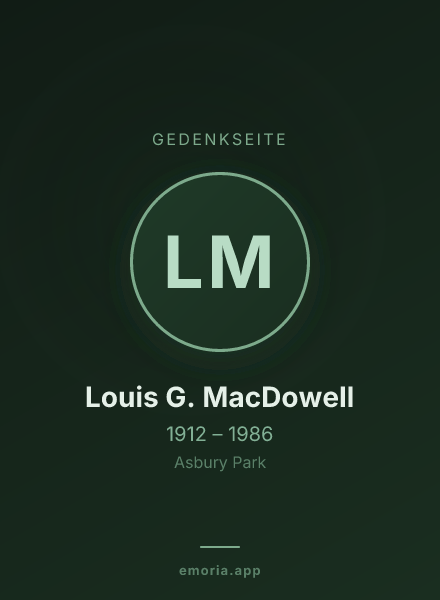 Gedenkportrait von Louis G. MacDowell