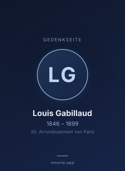 Gedenkportrait von Louis Gabillaud