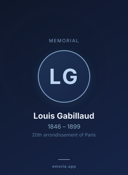 Memorial portrait of Louis Gabillaud