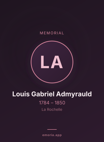 Memorial portrait of Louis Gabriel Admyrauld