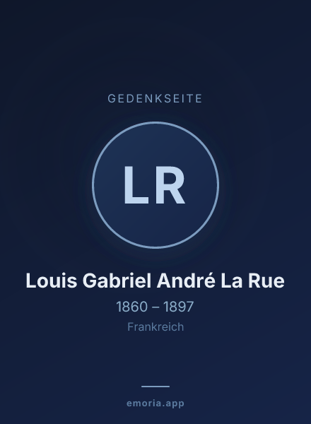Gedenkportrait von Louis Gabriel André La Rue