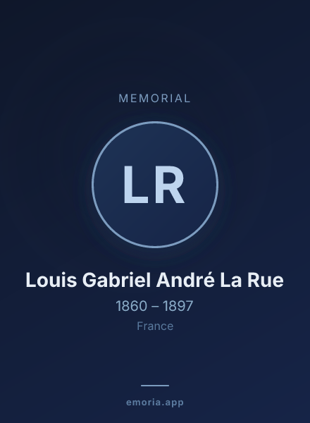 Memorial portrait of Louis Gabriel André La Rue