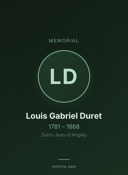 Memorial portrait of Louis Gabriel Duret