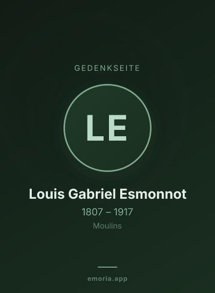 Gedenkportrait von Louis Gabriel Esmonnot