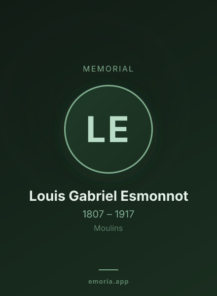 Memorial portrait of Louis Gabriel Esmonnot