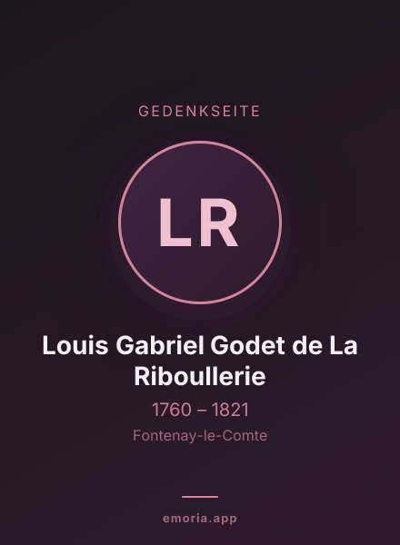 Gedenkportrait von Louis Gabriel Godet de La Riboullerie