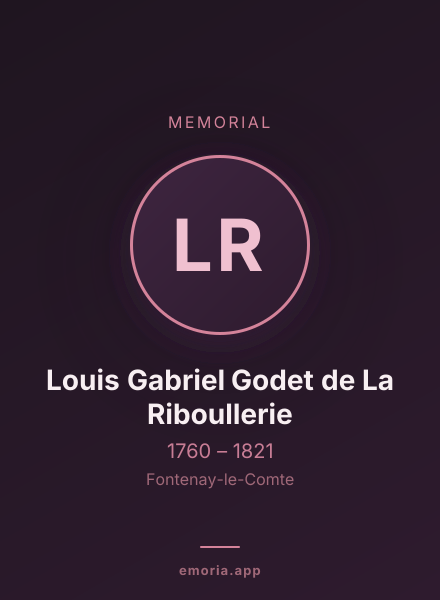 Memorial portrait of Louis Gabriel Godet de La Riboullerie