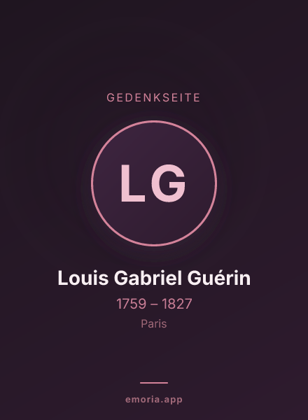 Gedenkportrait von Louis Gabriel Guérin